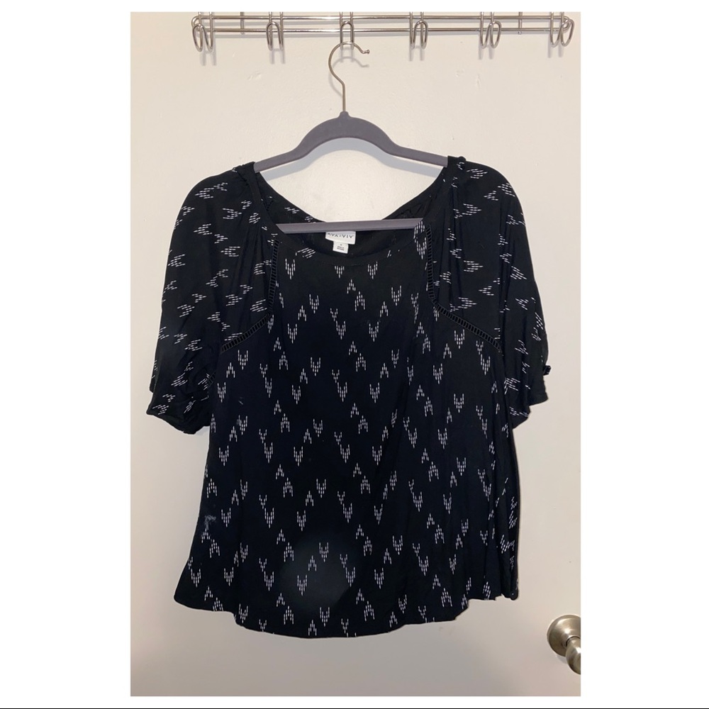 Black patterned blouse